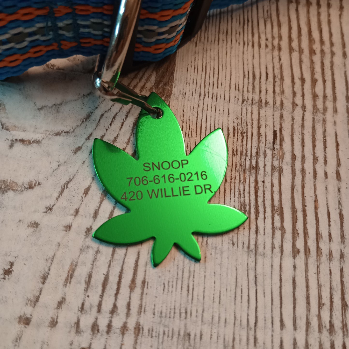 Green 420 Friendly Pet Tag