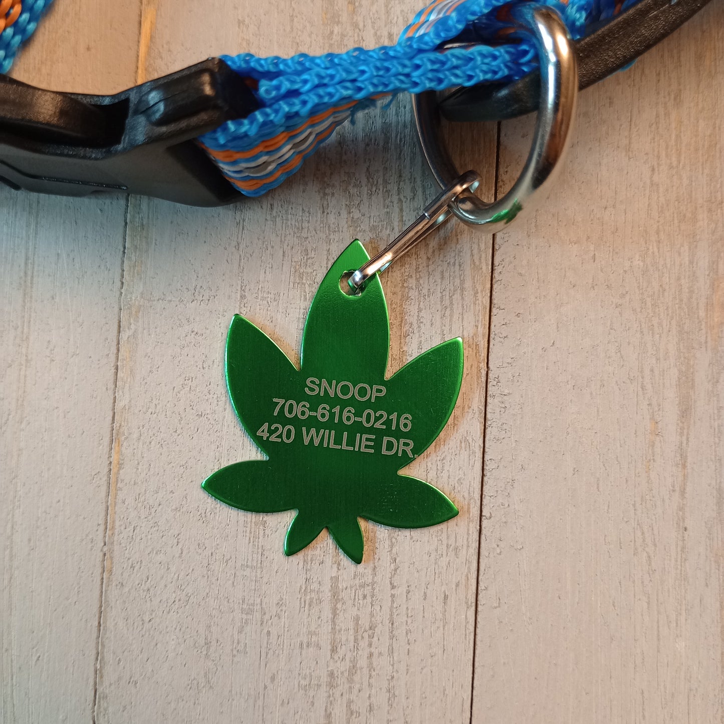 Green 420 Friendly Pet Tag