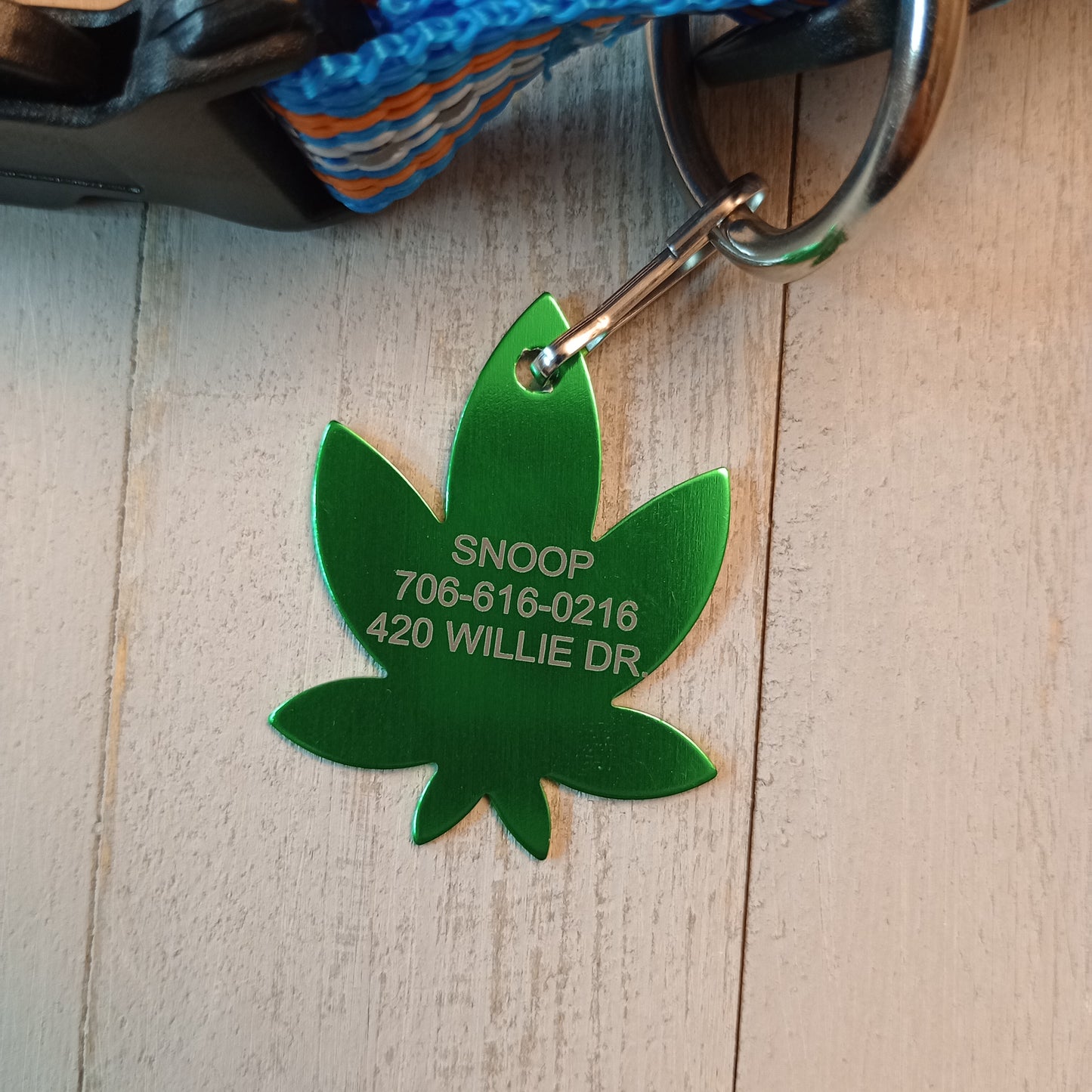 Green 420 Friendly Pet Tag