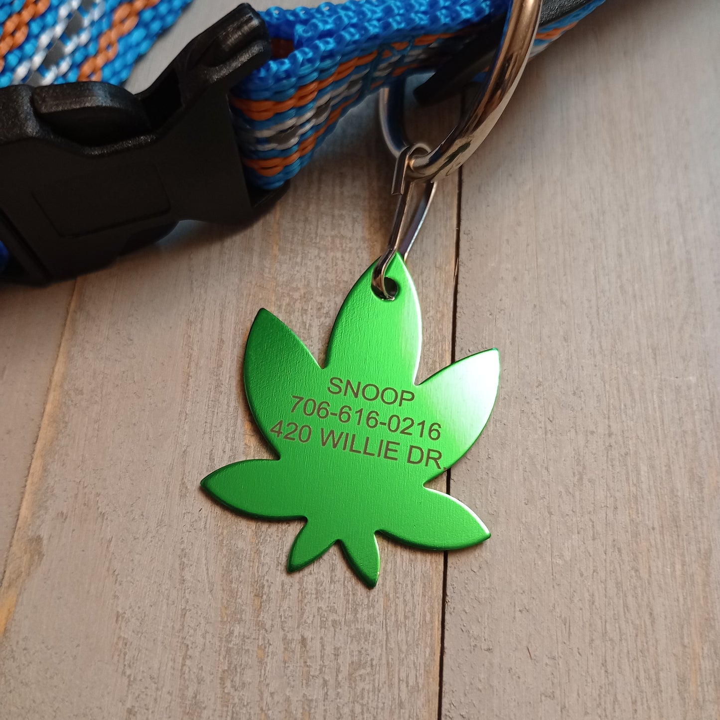 Green 420 Friendly Pet Tag