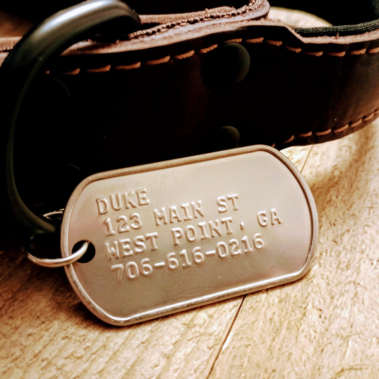 Embossed Military Dog Tag Pet Tag