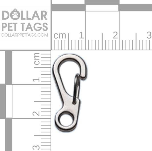 Silver Colored Mini Spring Clip Carabiner