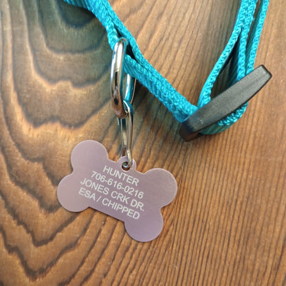 Light Pink Bone Shaped Pet Tag