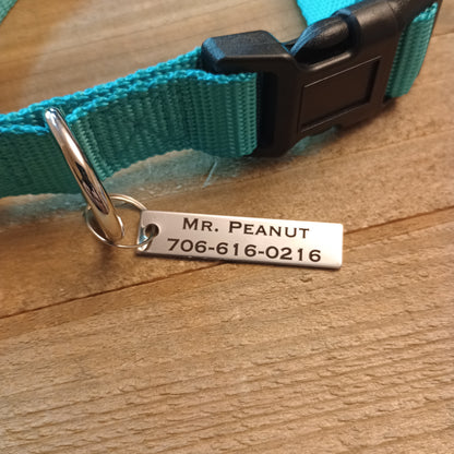 1.6 inch Rectangle Stainless Steel Pet Tag