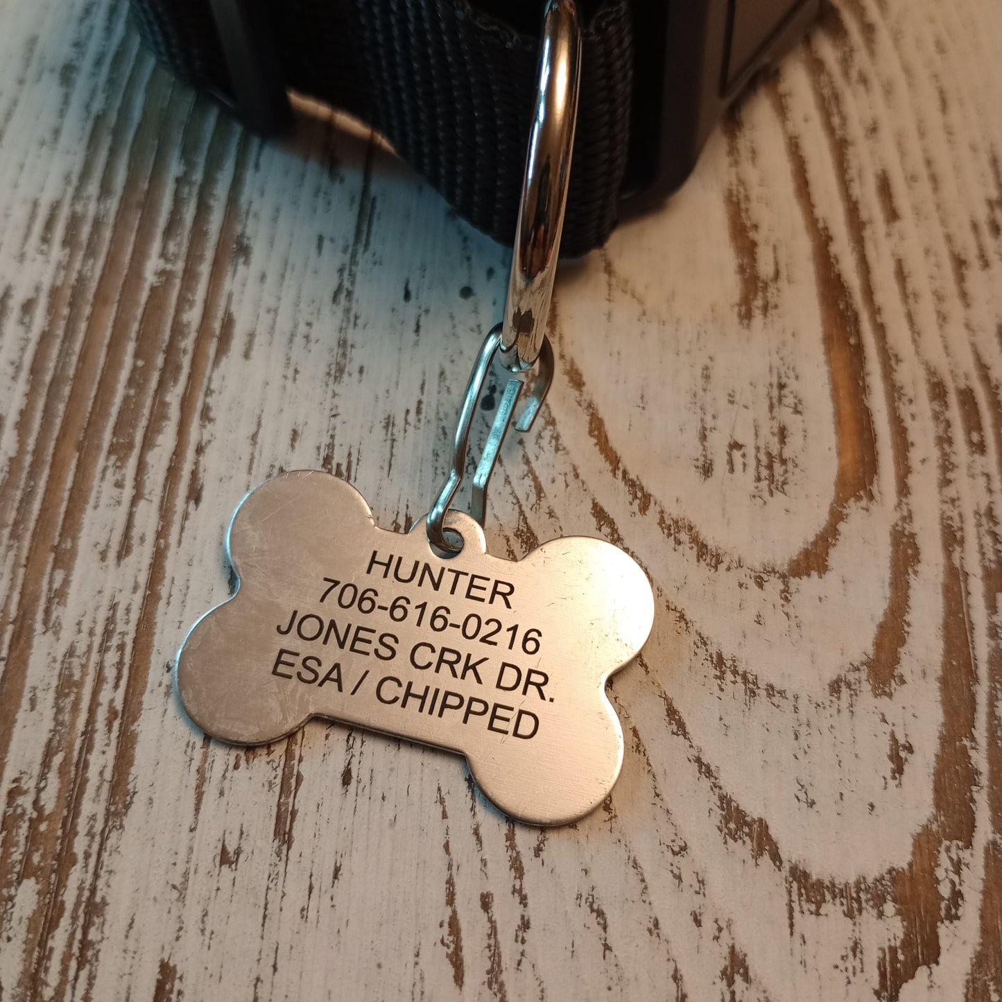 Brown Camo Bone Shaped Pet Tag