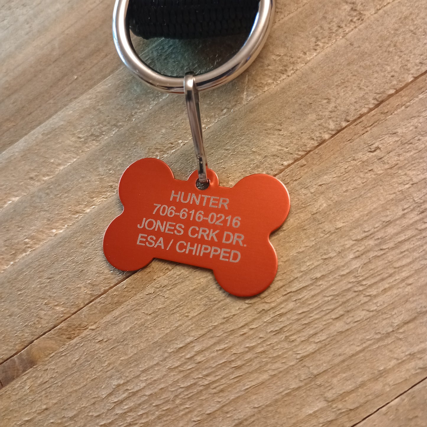 Red Bone Shaped Pet Tag