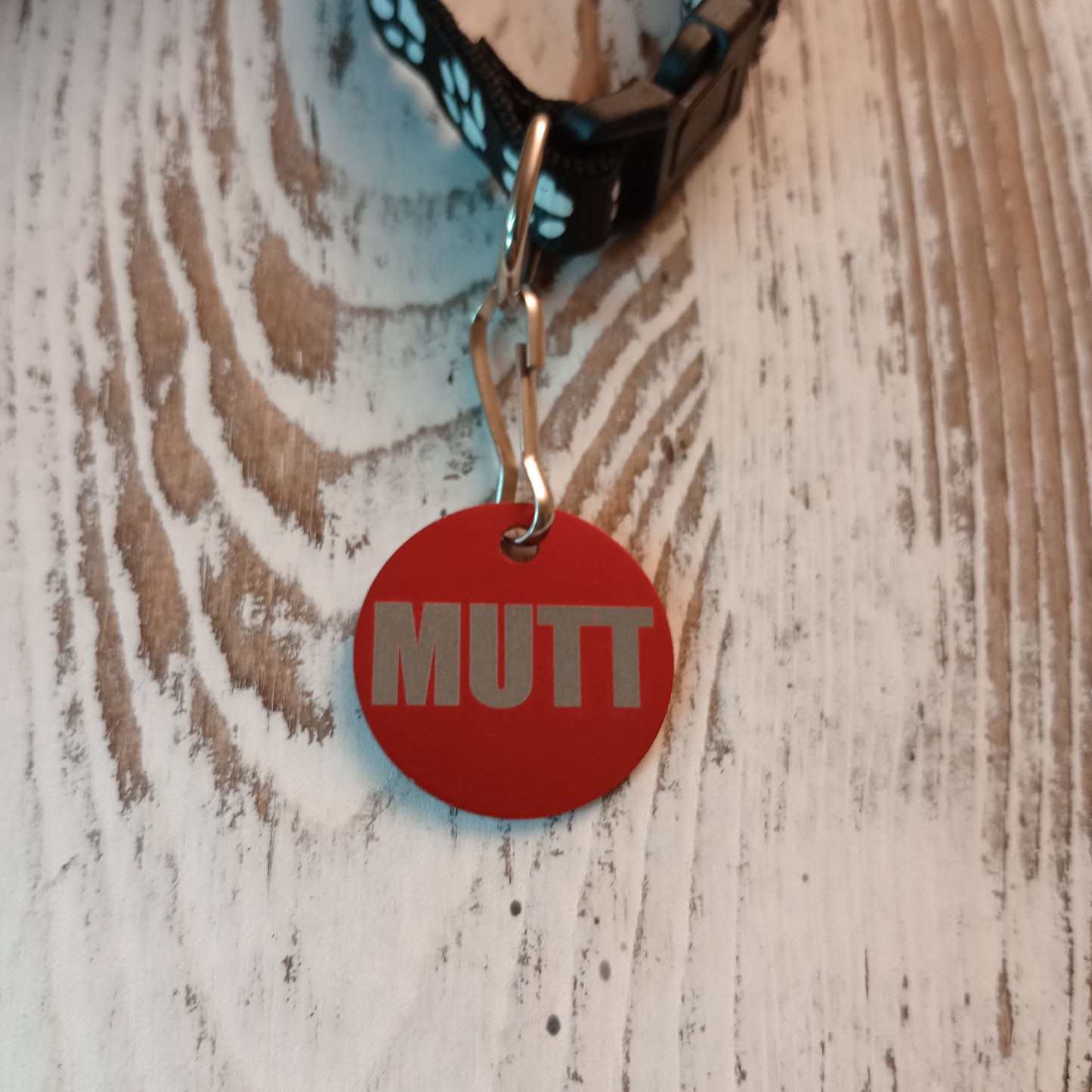 Red Round Pet Tag