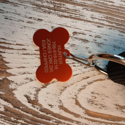 Red Bone Shaped Pet Tag