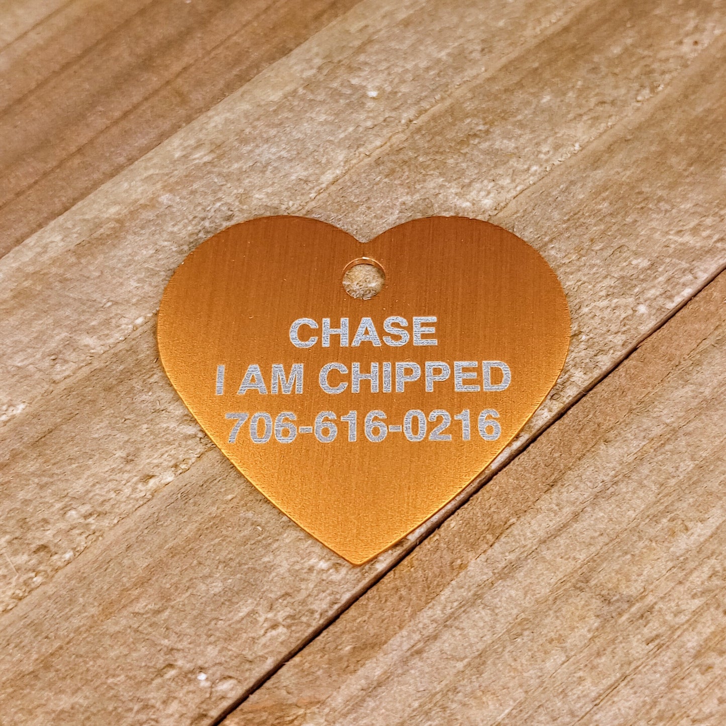 Yellow Heart Shaped Pet Tag