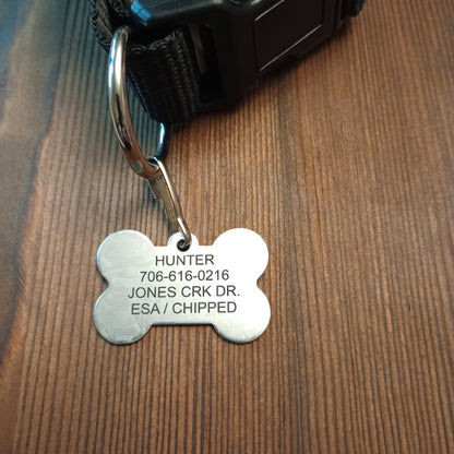 Woodland Green Camo Bone Shaped Pet Tag