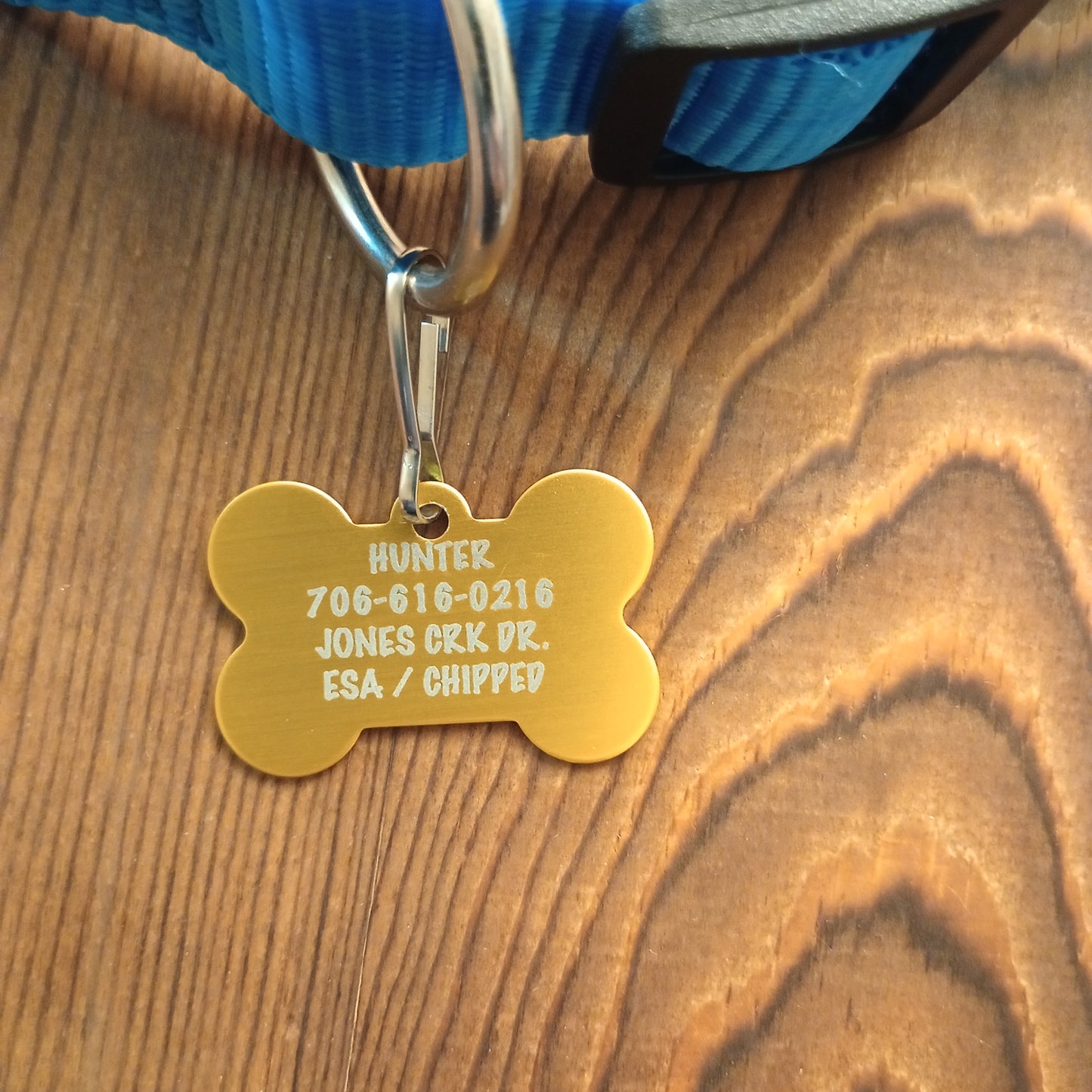 Yellow Bone Shaped Pet Tag