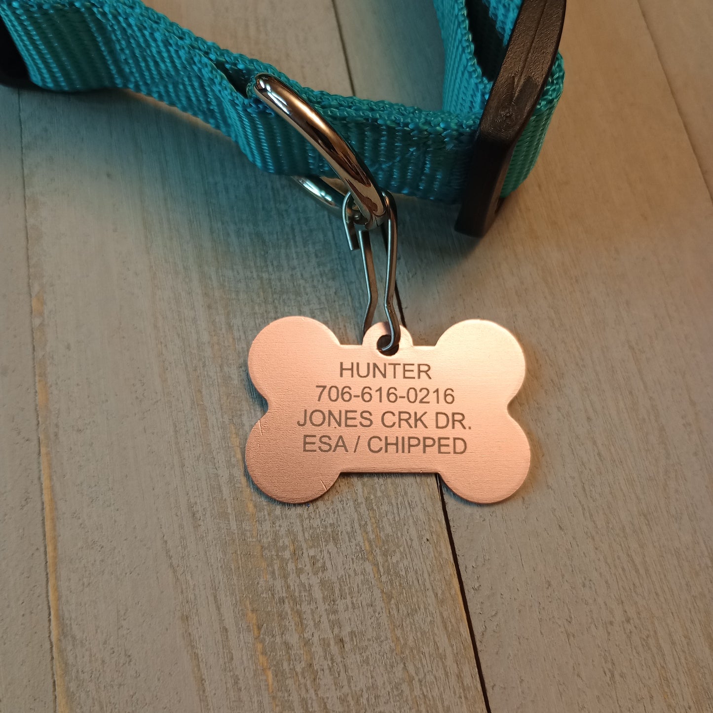 Light Pink Bone Shaped Pet Tag