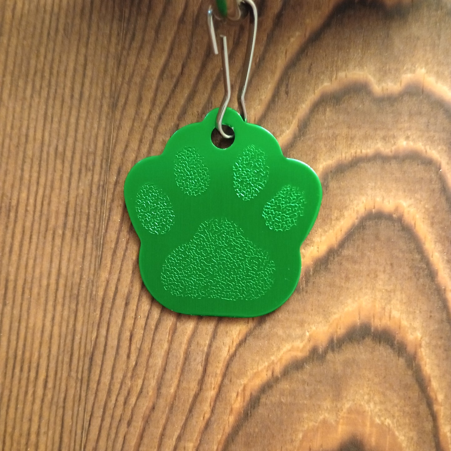 Green Large Paw Pet Tag (1.4 inch)