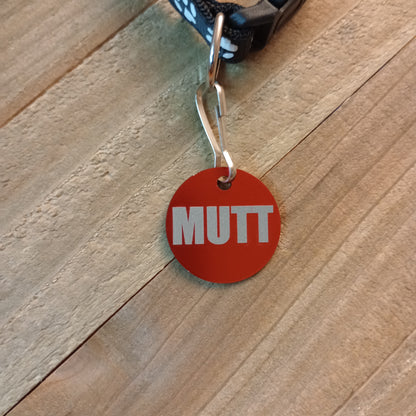 Red Round Pet Tag