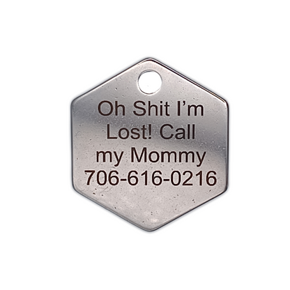 Hexagon Shaped Stainless Steel Pet Tag