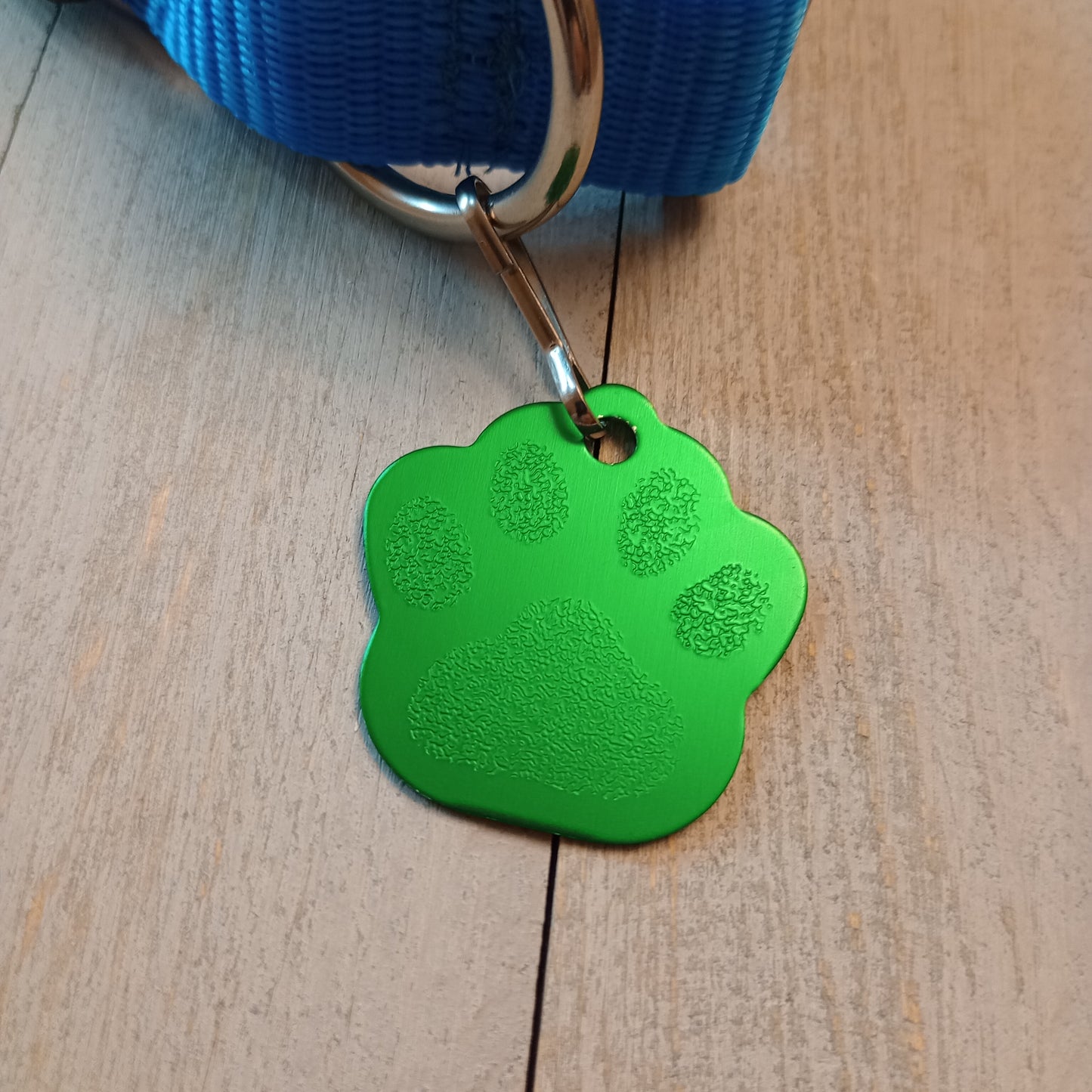 Green Large Paw Pet Tag (1.4 inch)