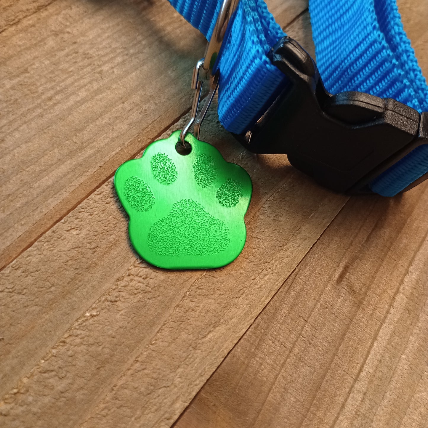 Green Large Paw Pet Tag (1.4 inch)