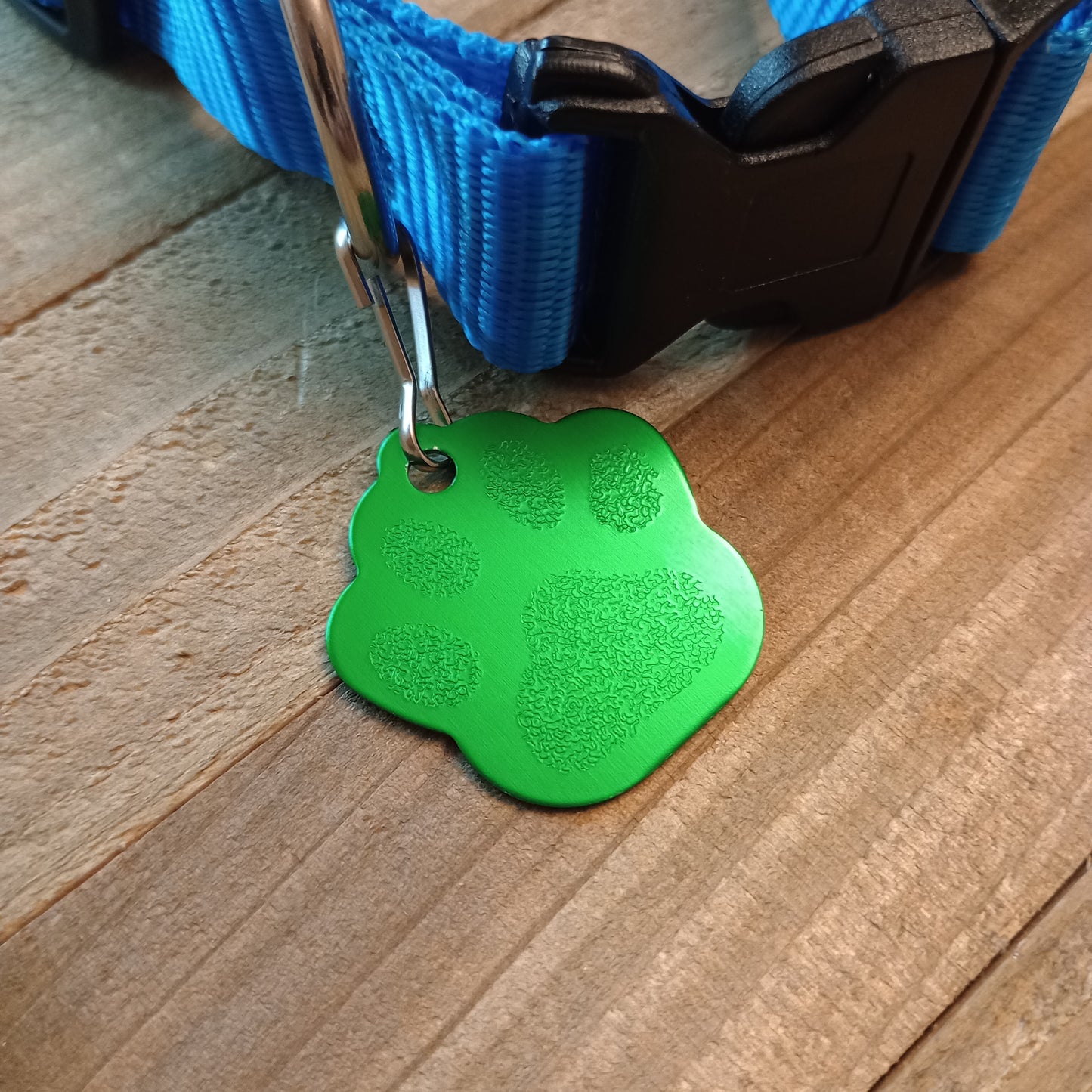 Green Large Paw Pet Tag (1.4 inch)