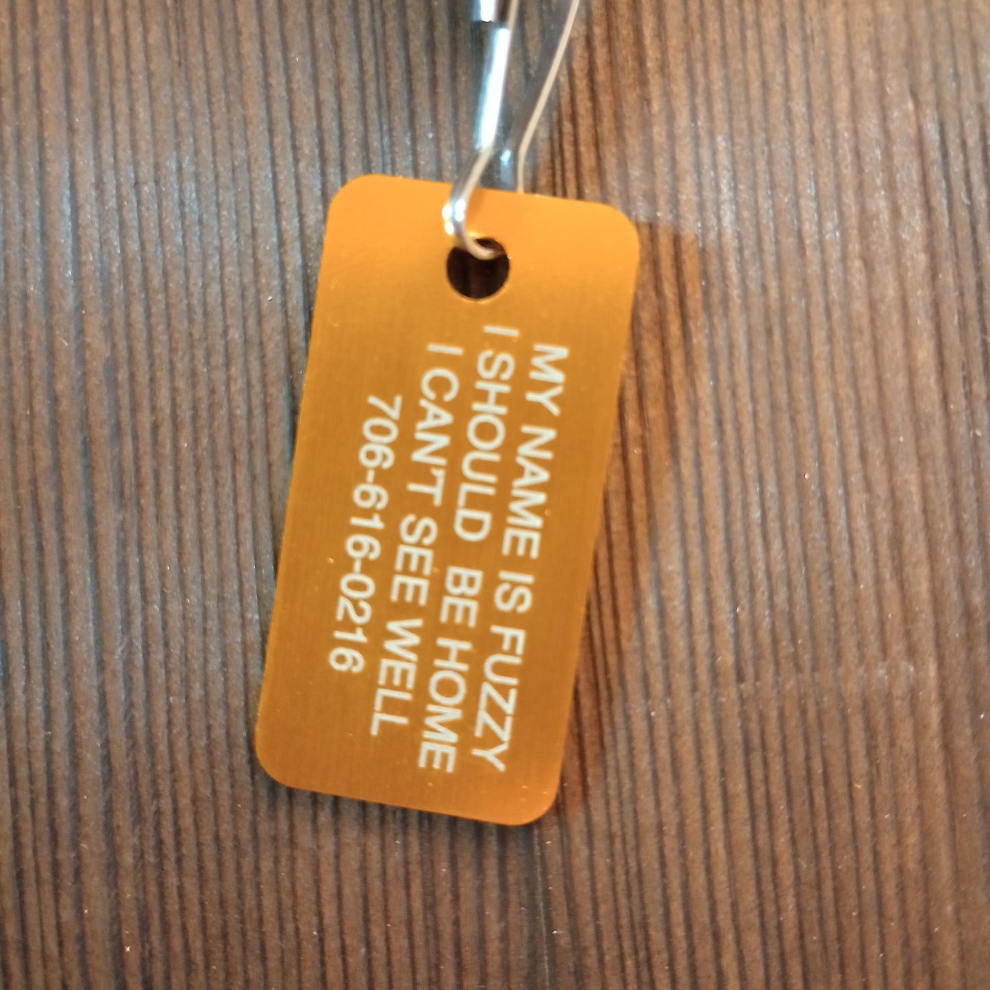 Yellow Rectangular Pet Tag