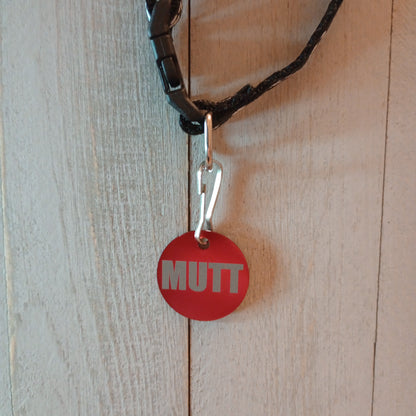 Red Round Pet Tag