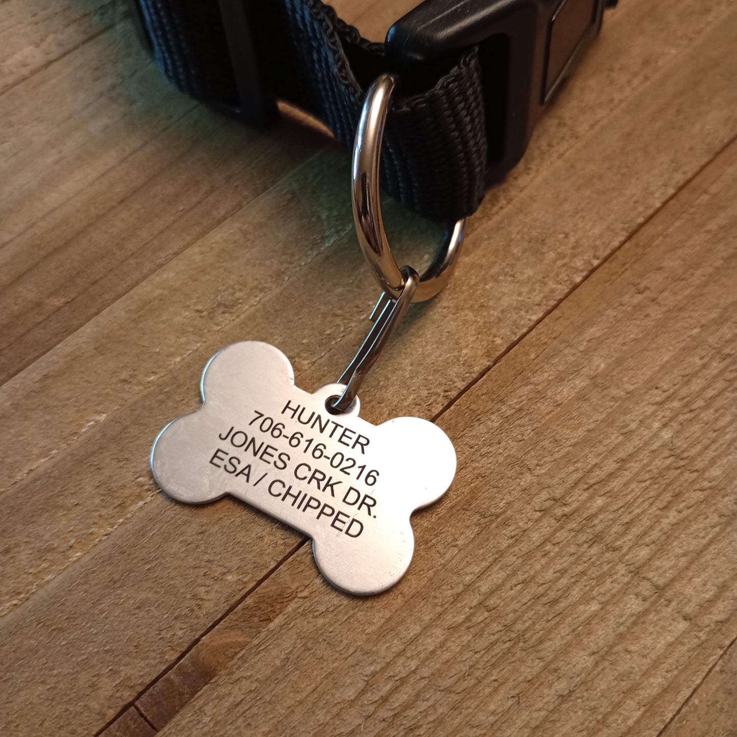 Gray Camo Bone Shaped Pet Tag