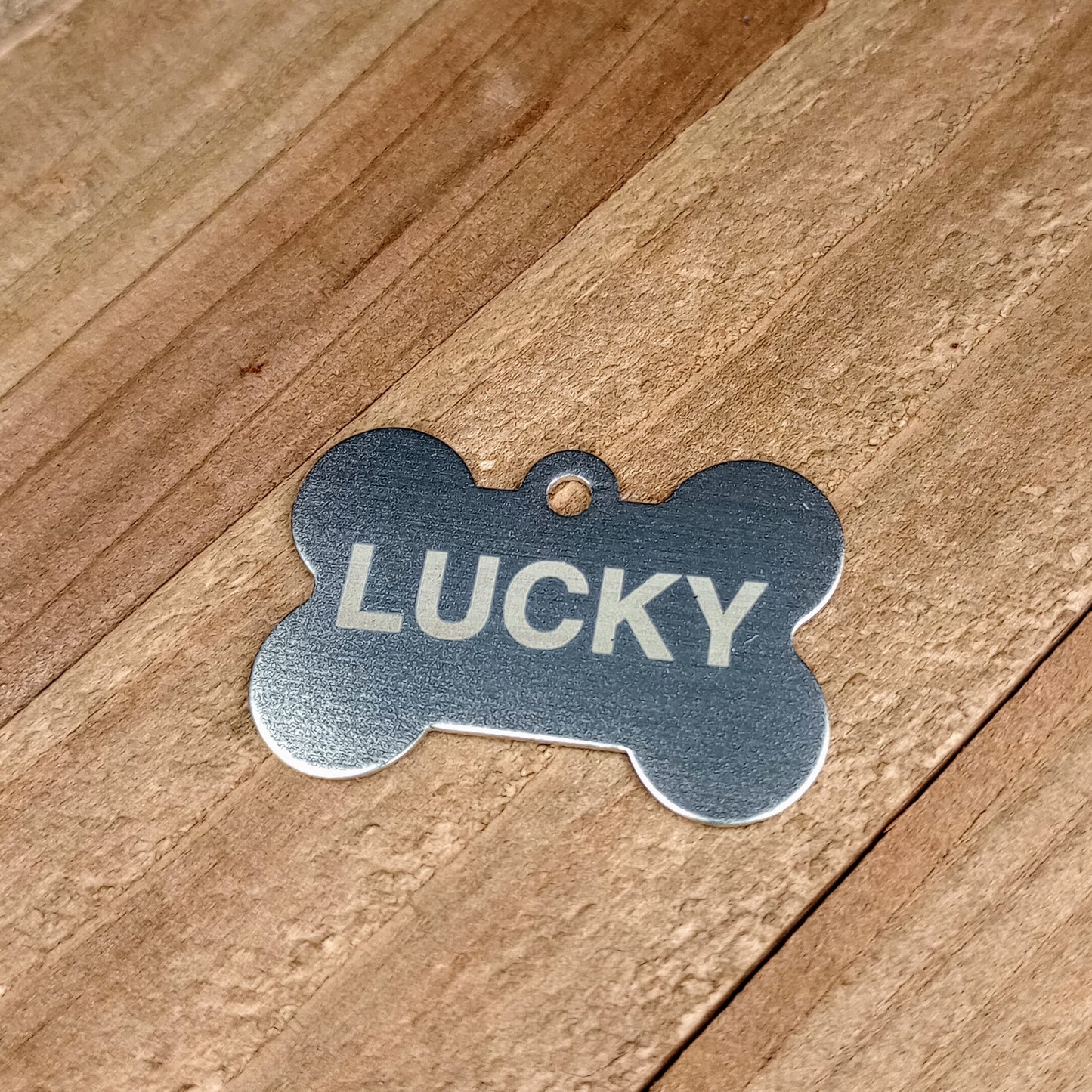 Silver Colored Bone Shaped Pet Tag