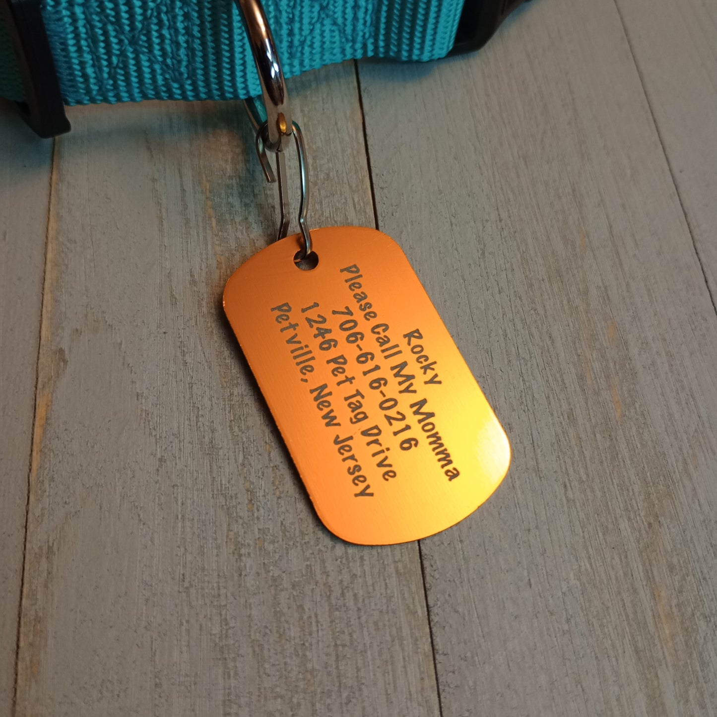 Yellow Military Style Pet Tag