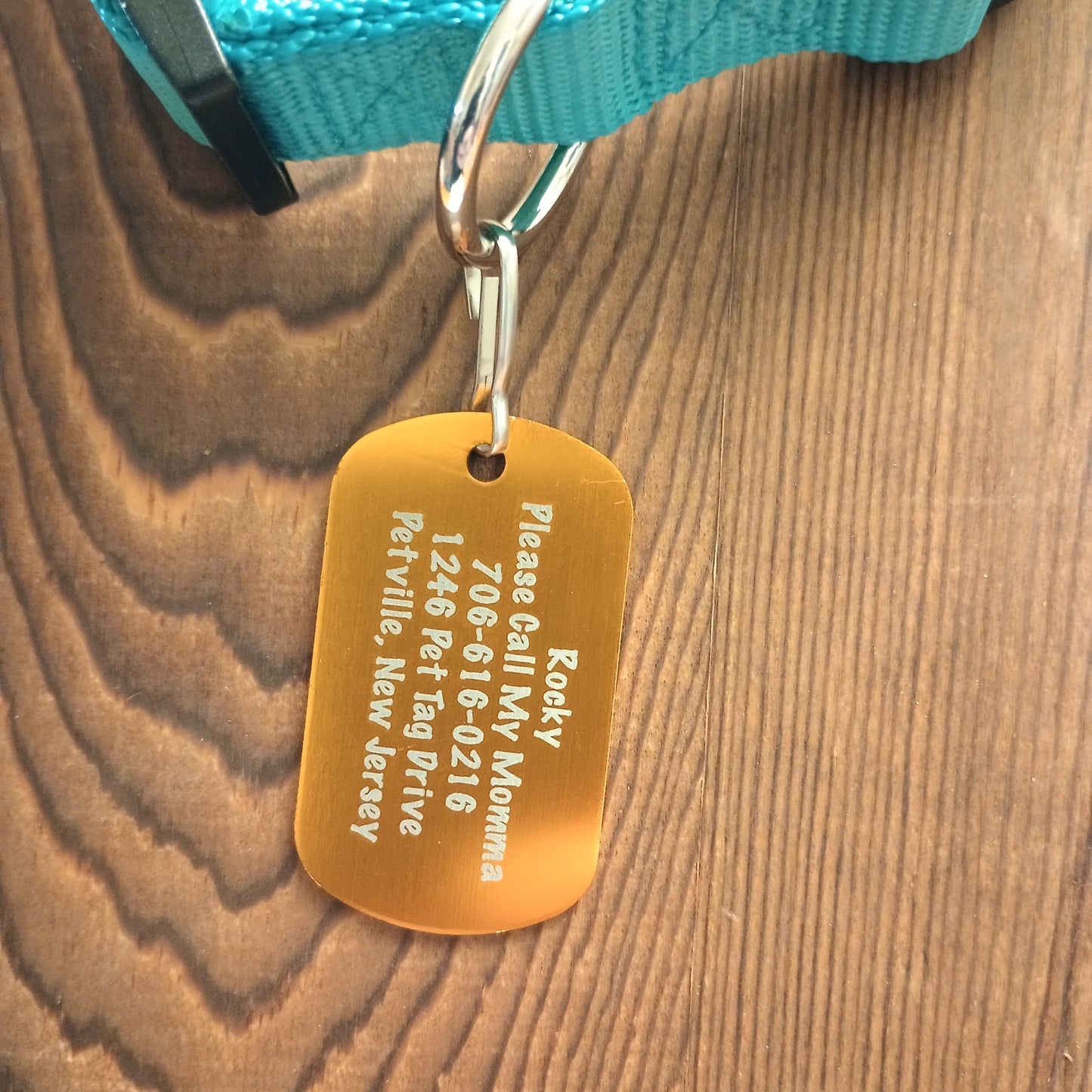 Yellow Military Style Pet Tag