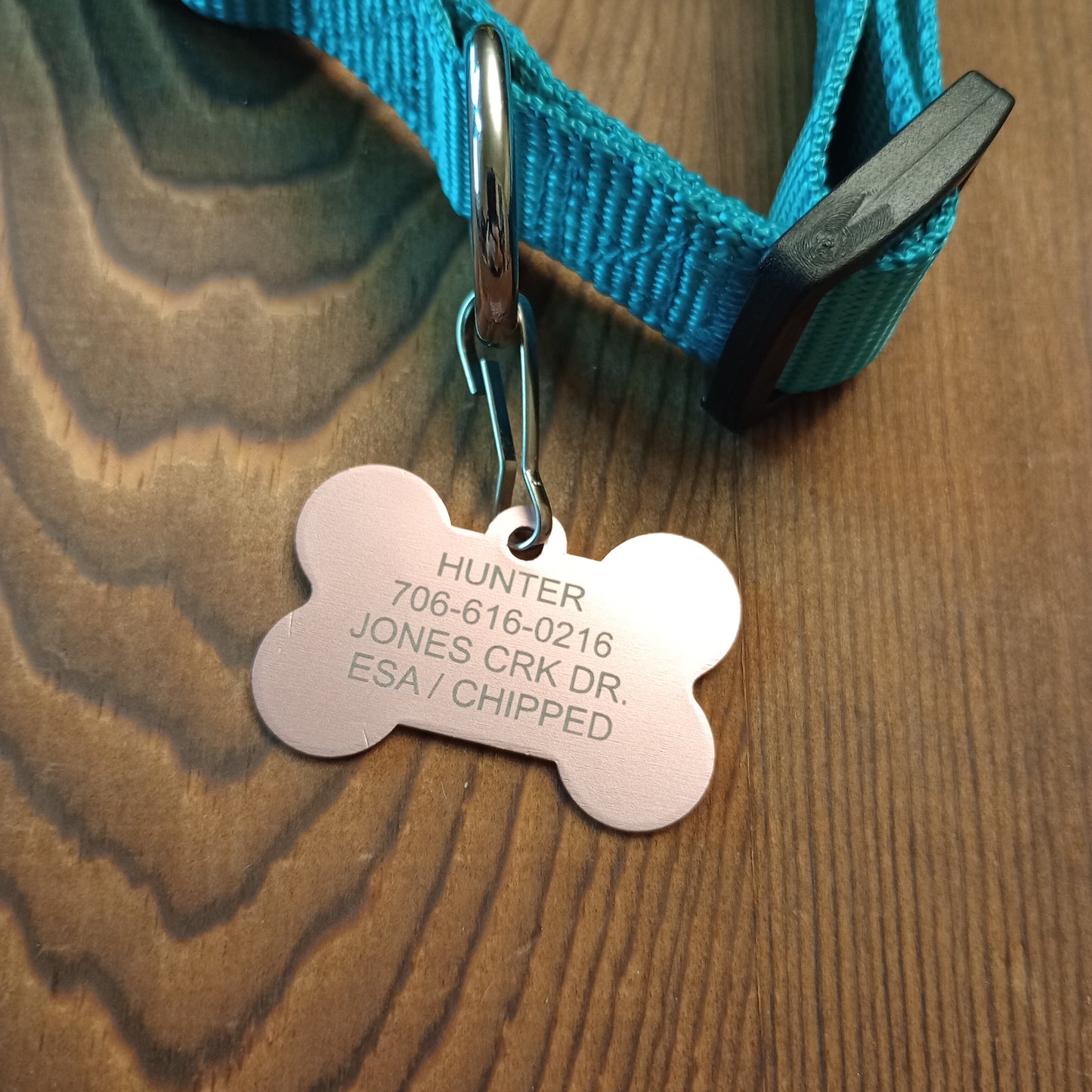 Light Pink Bone Shaped Pet Tag