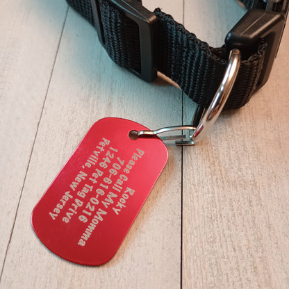 Red Military Style Pet Tag