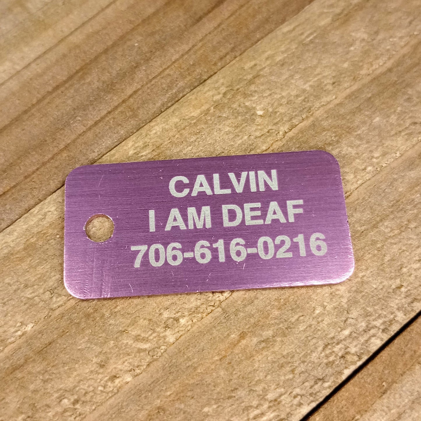 Light Pink Rectangular Pet Tag