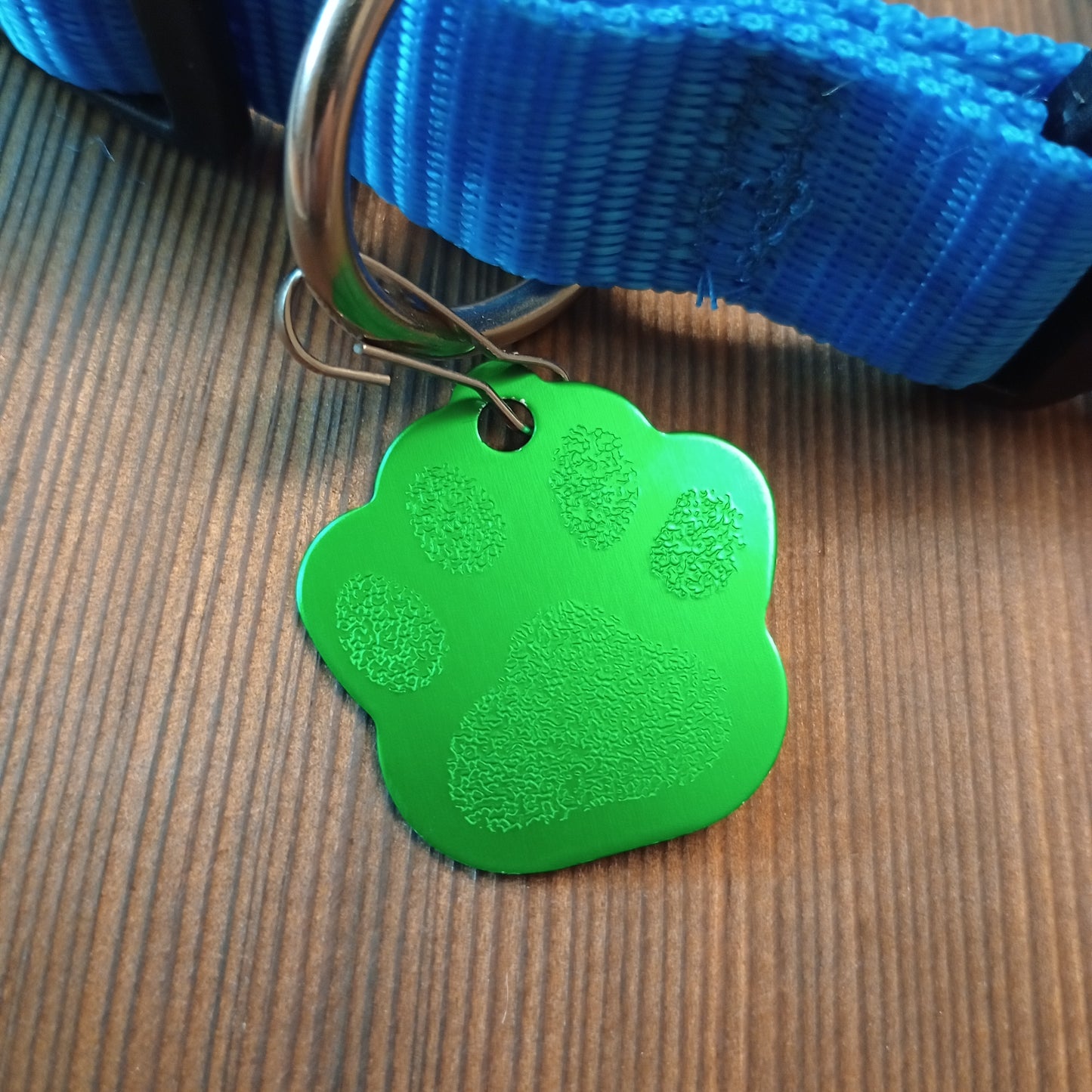 Green Large Paw Pet Tag (1.4 inch)