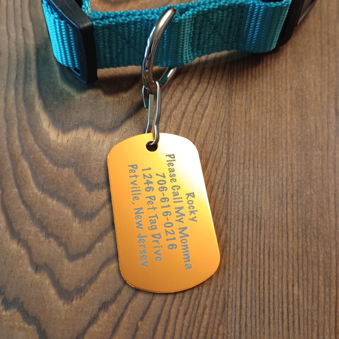 Yellow Military Style Pet Tag