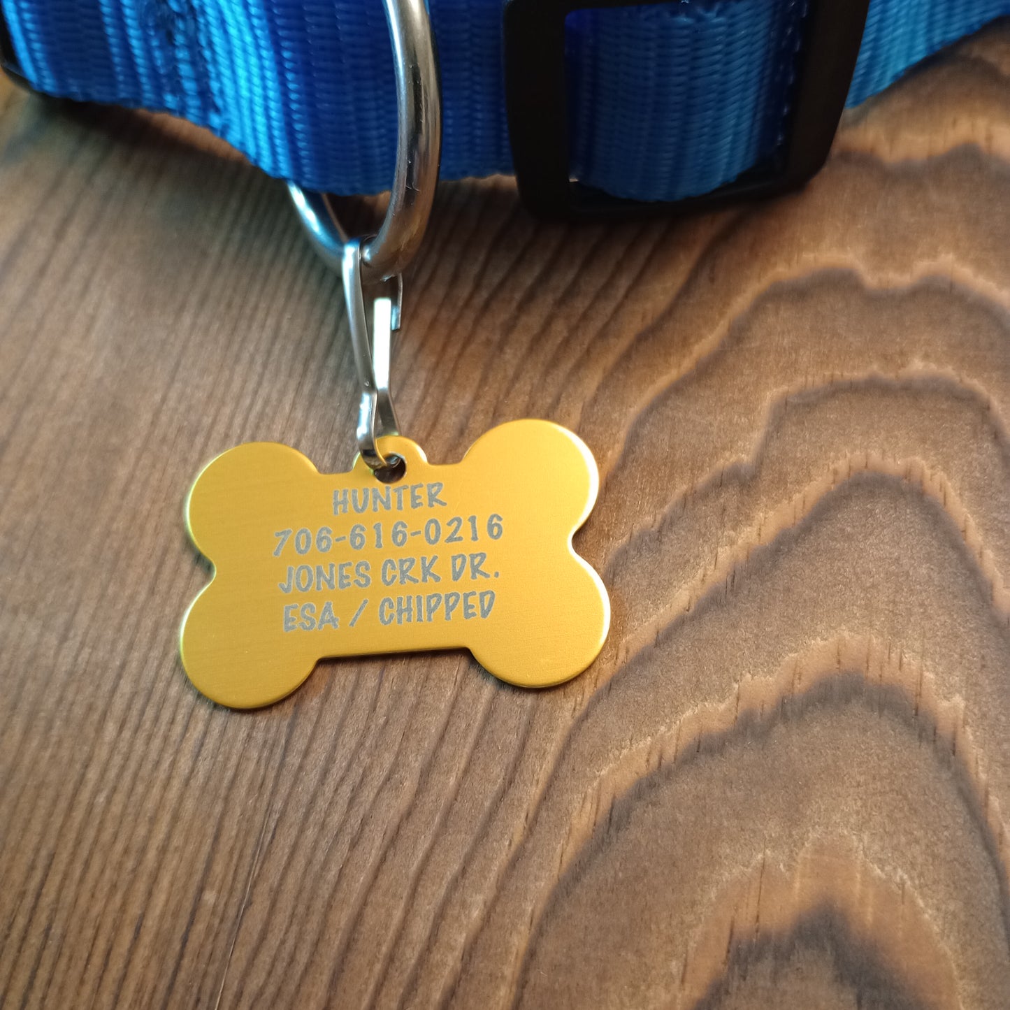 Yellow Bone Shaped Pet Tag