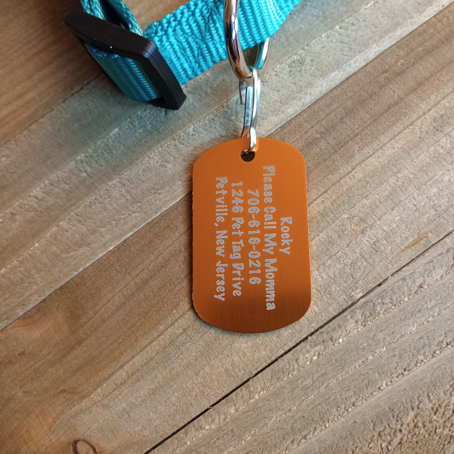 Yellow Military Style Pet Tag