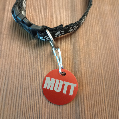 Red Round Pet Tag