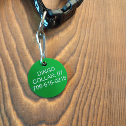 Green Round Pet Tag