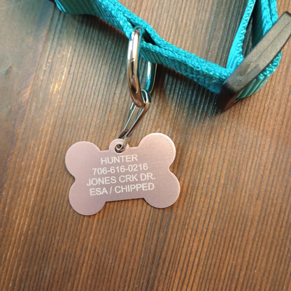 Light Pink Bone Shaped Pet Tag