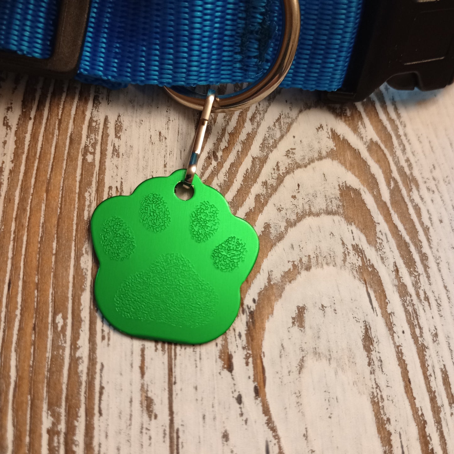 Green Large Paw Pet Tag (1.4 inch)