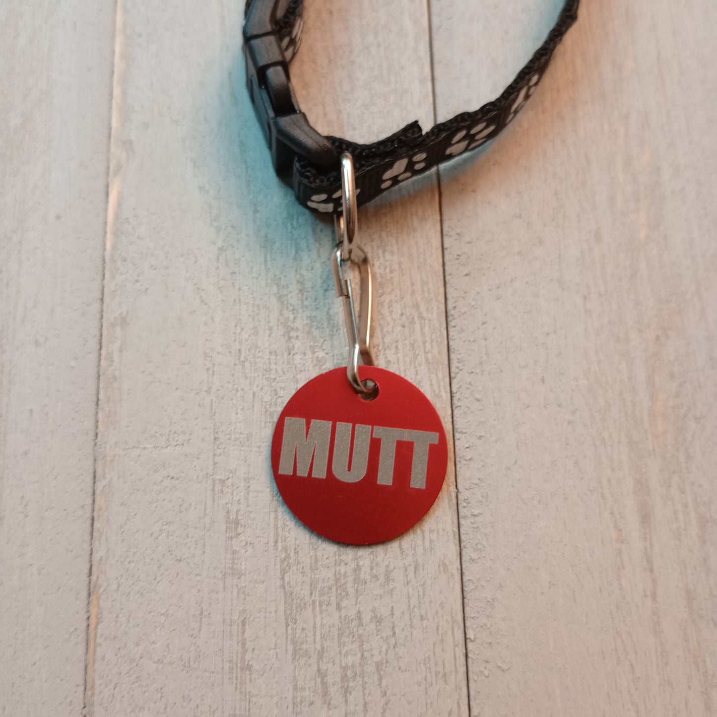 Red Round Pet Tag