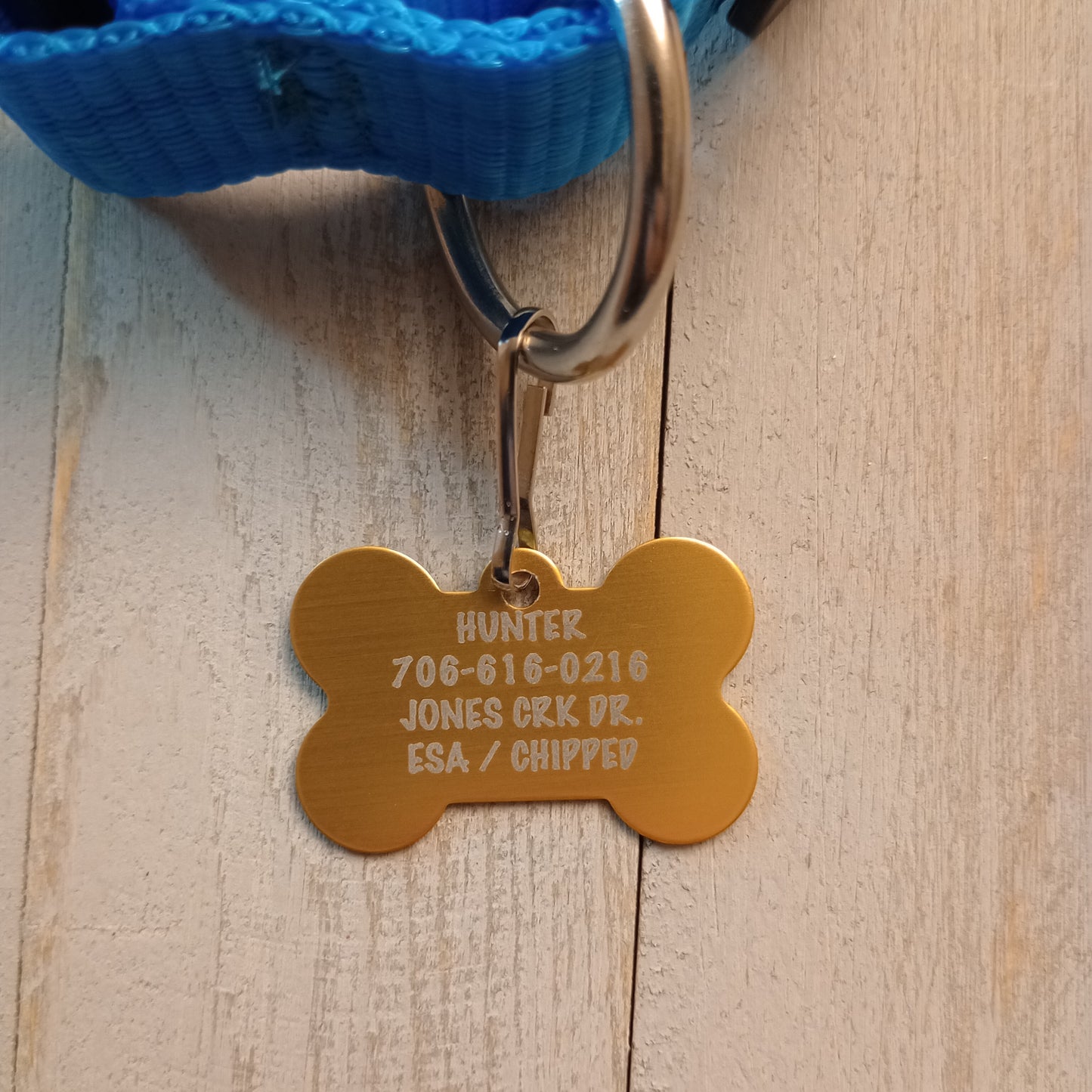 Yellow Bone Shaped Pet Tag