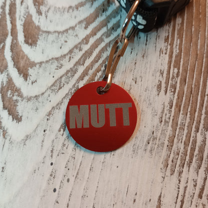 Red Round Pet Tag