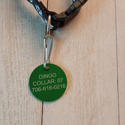 Green Round Pet Tag