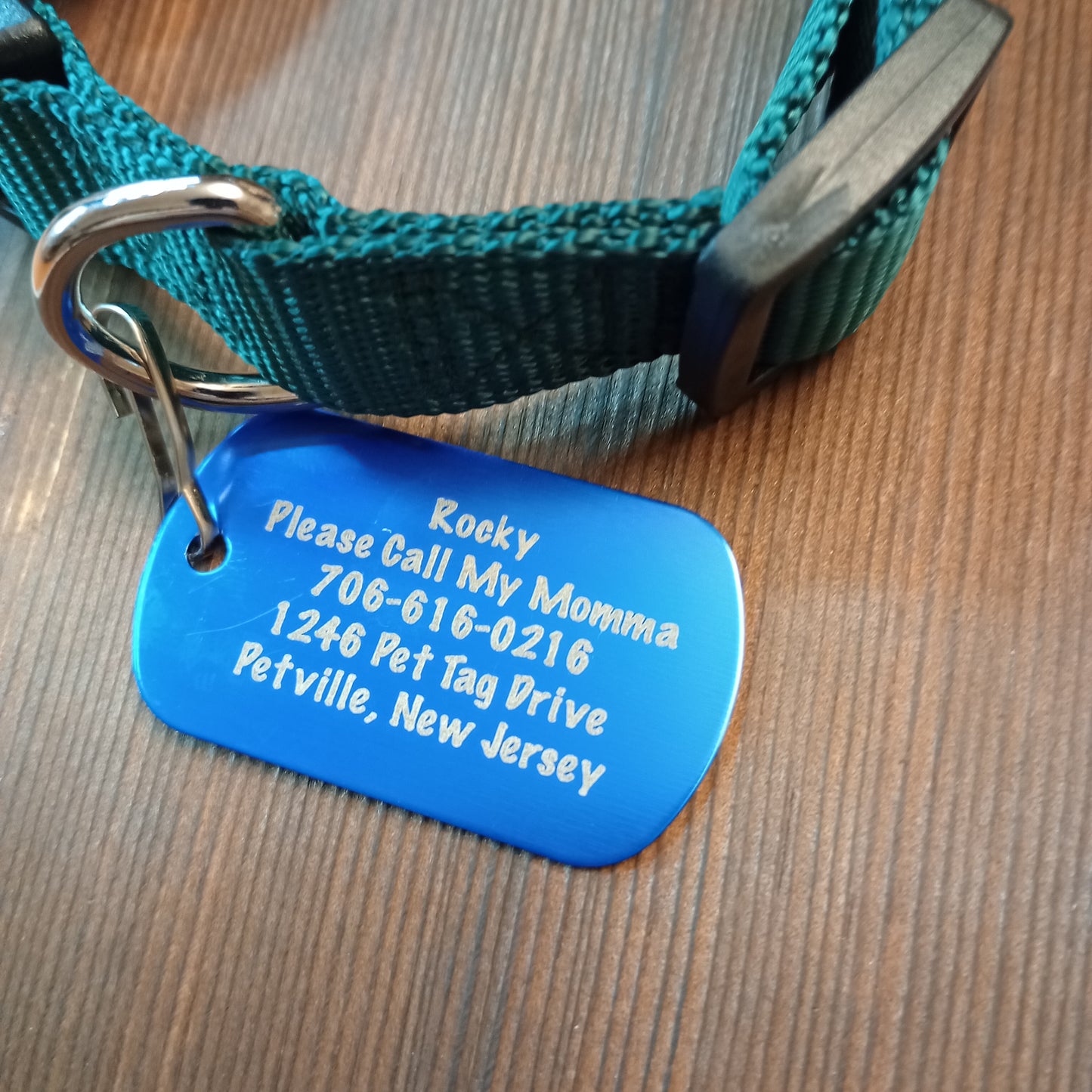 Dark Blue Military Style Pet Tag