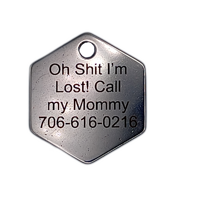 Hexagon Shaped Stainless Steel Pet Tag