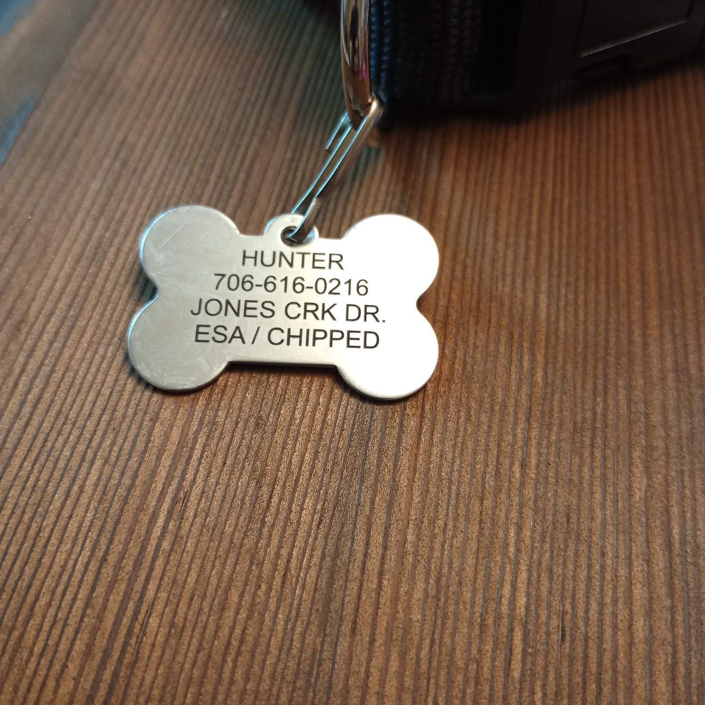 Brown Camo Bone Shaped Pet Tag