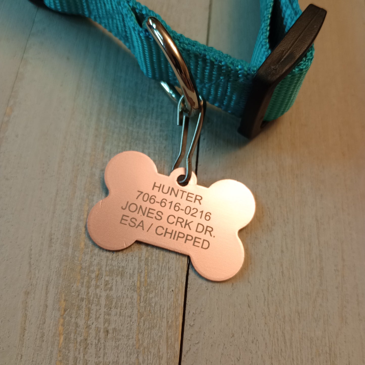 Light Pink Bone Shaped Pet Tag