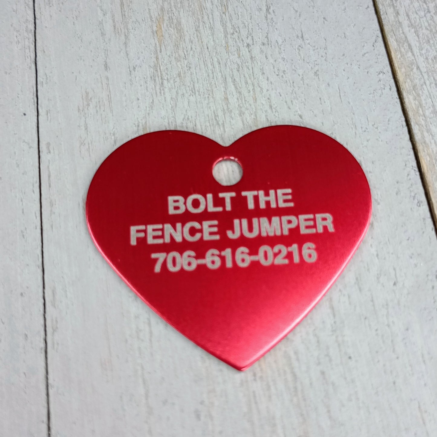 Red Heart Shaped Pet Tag