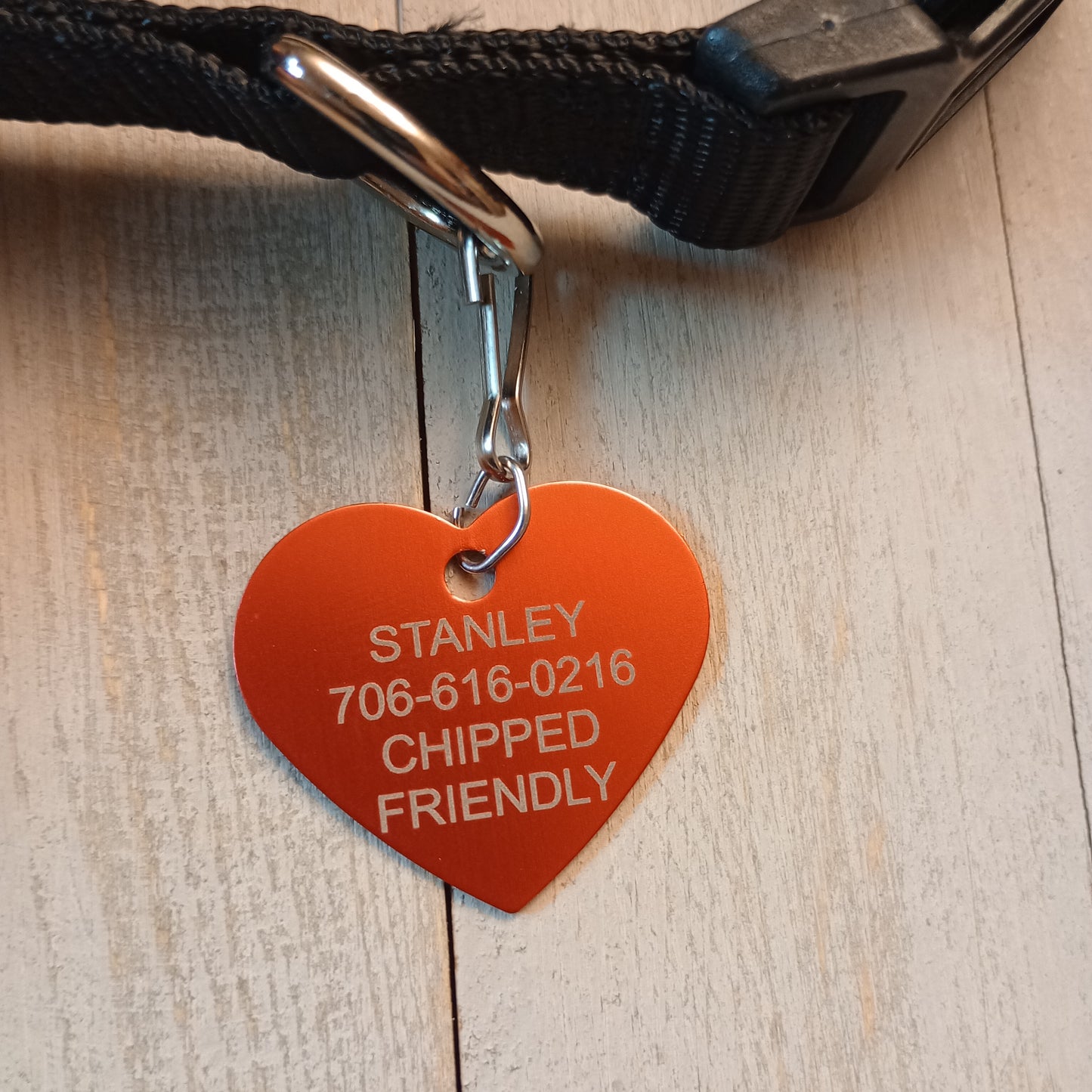 Red Heart Shaped Pet Tag