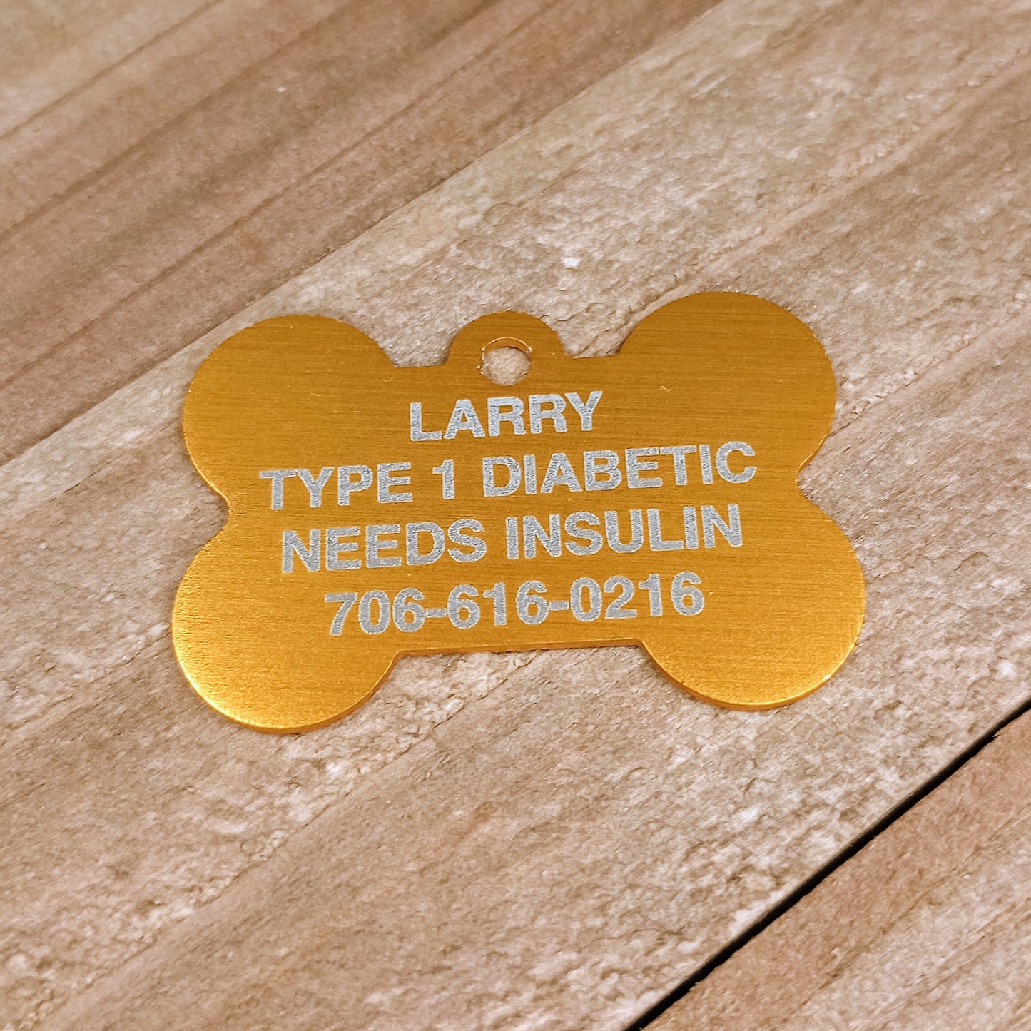 Yellow Bone Shaped Pet Tag